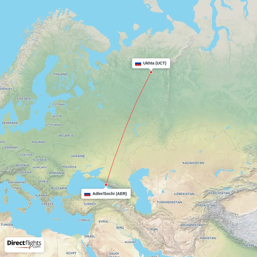 AER - UCT route map