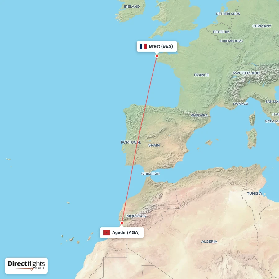 AGA - BES route map