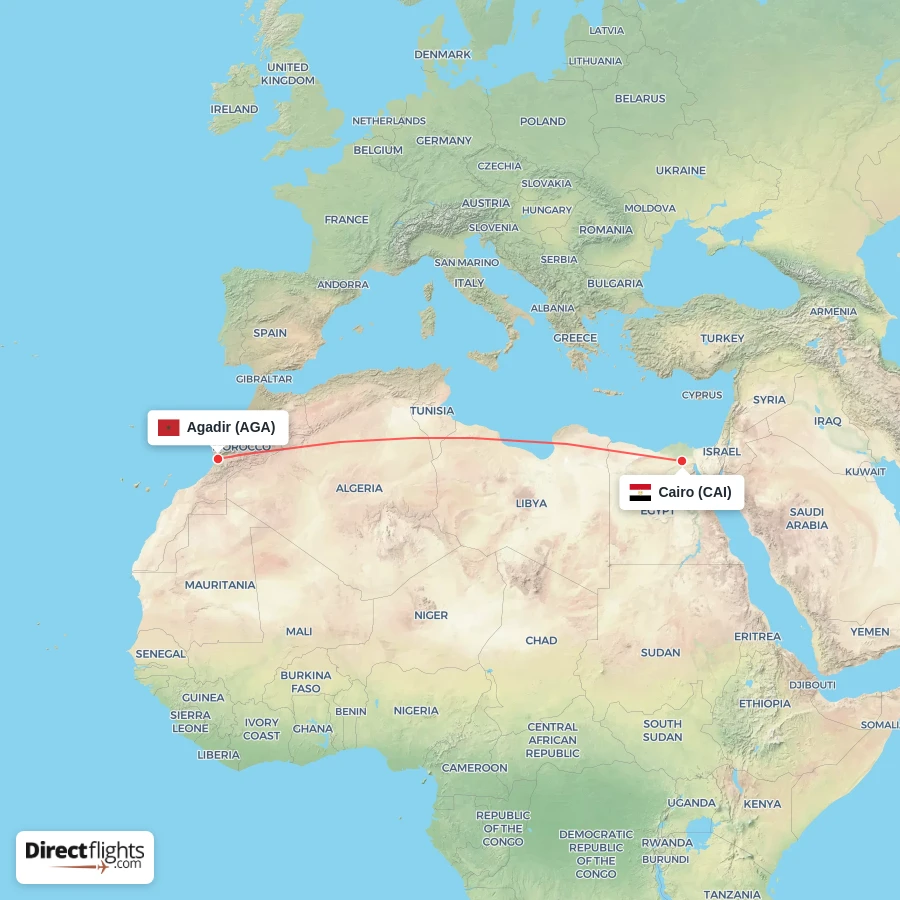 AGA - CAI route map