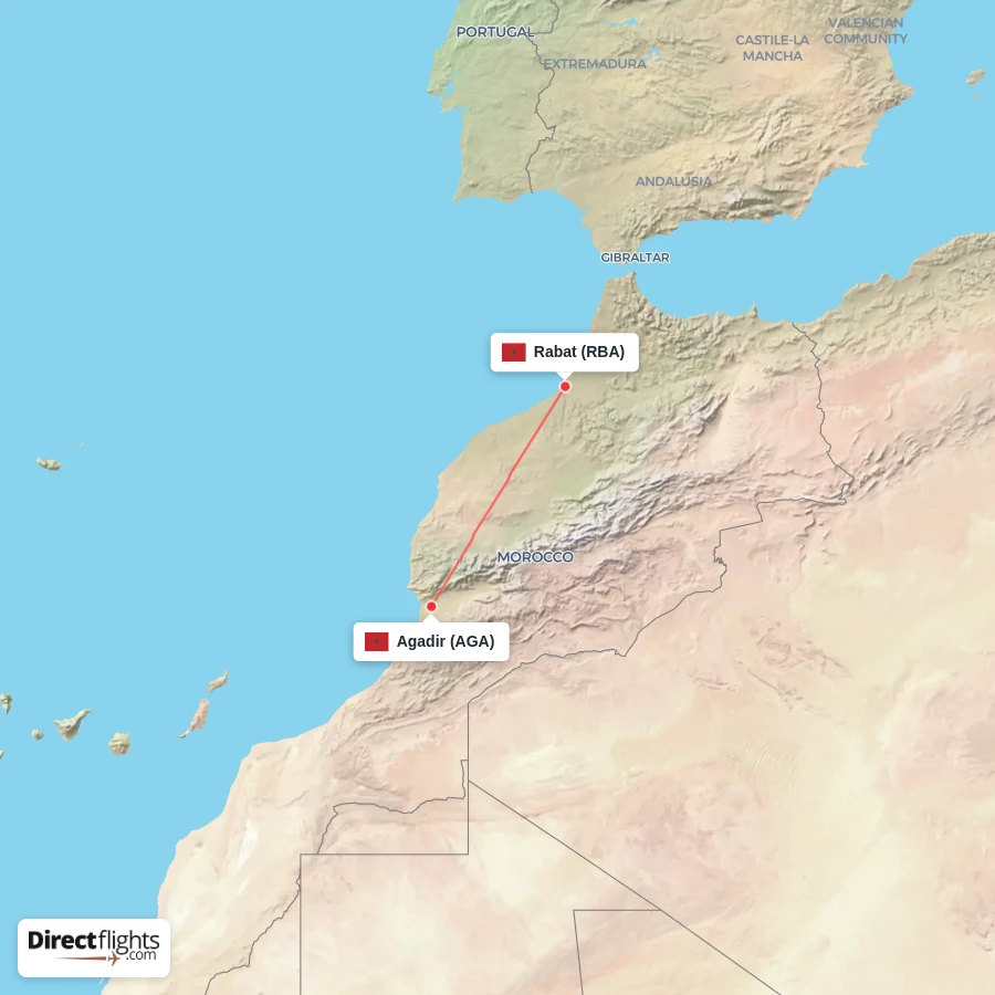 AGA - RBA route map