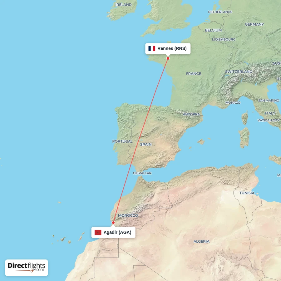 AGA - RNS route map