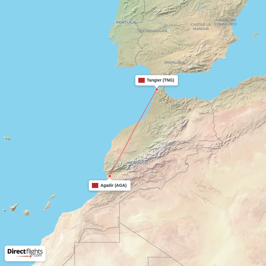 AGA - TNG route map