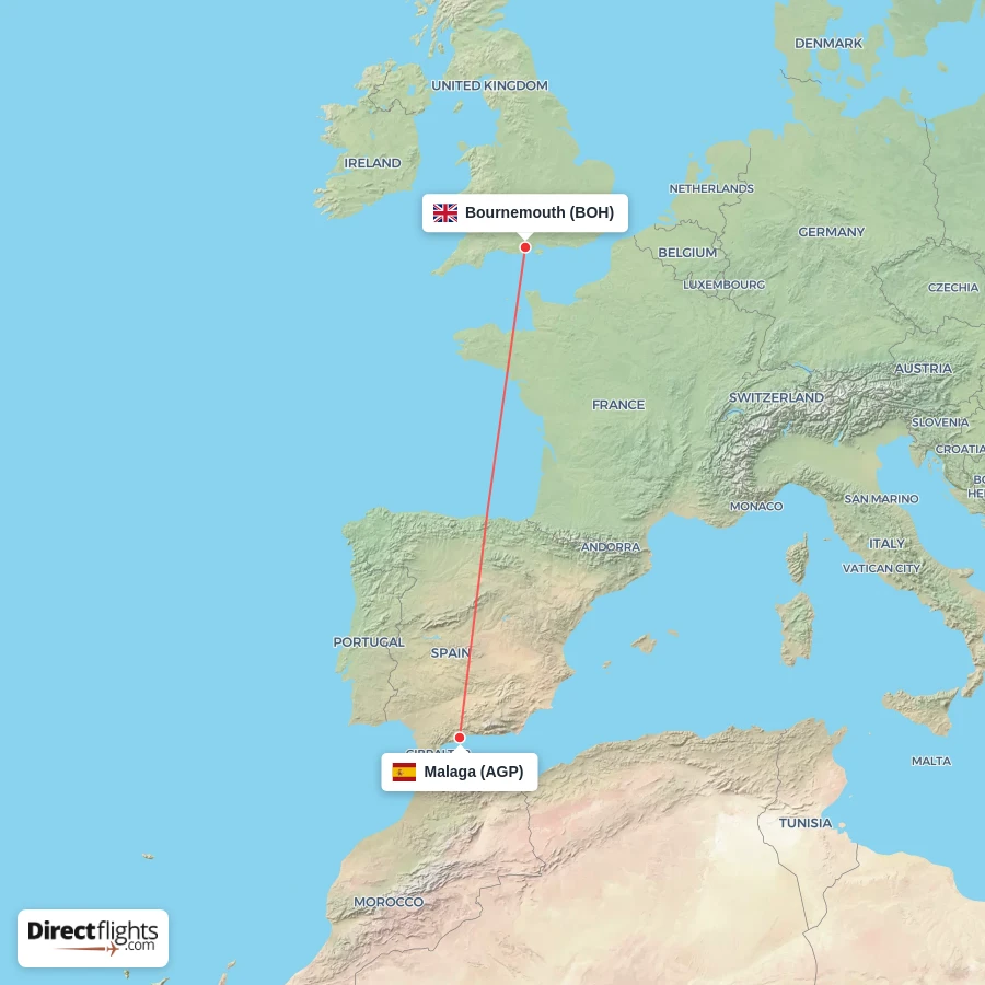 AGP - BOH route map