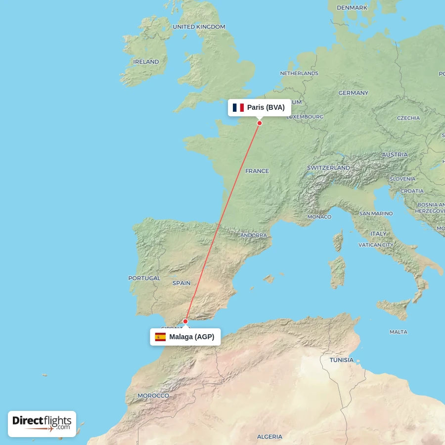 AGP - BVA route map
