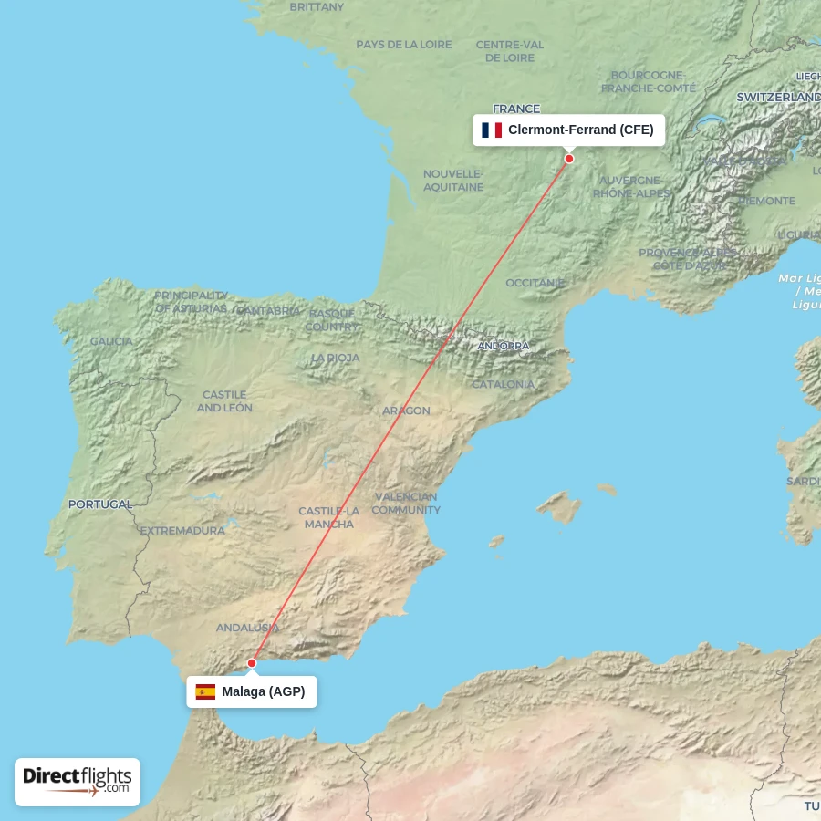 AGP - CFE route map