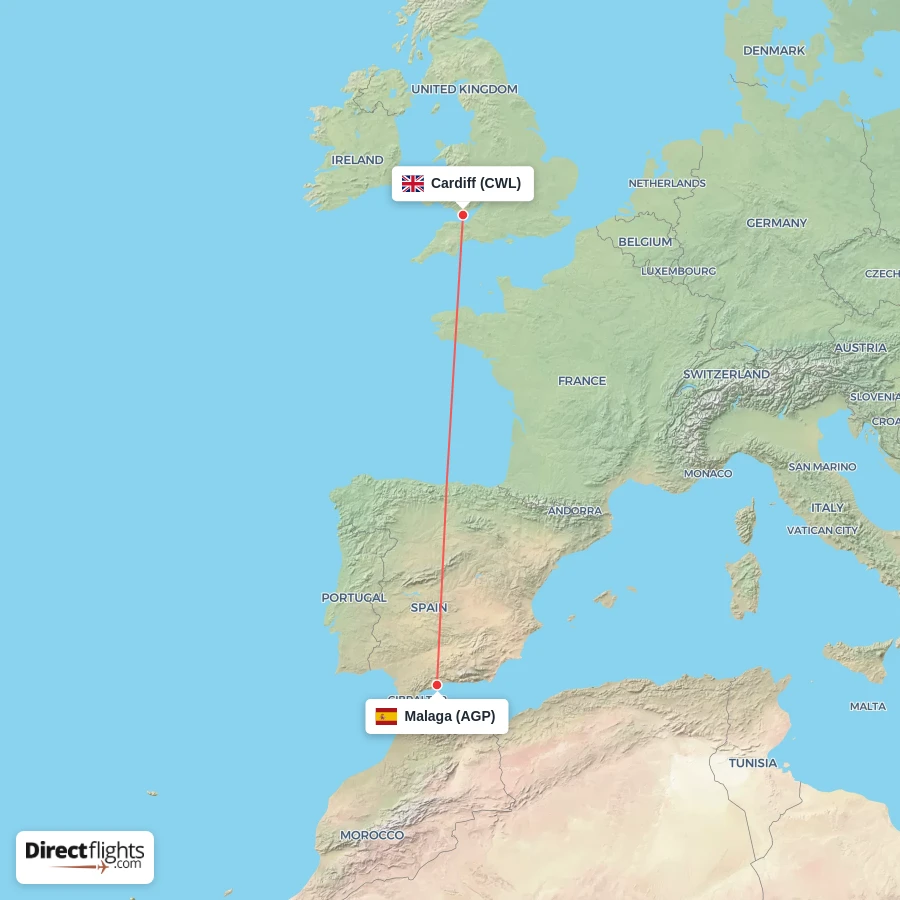AGP - CWL route map