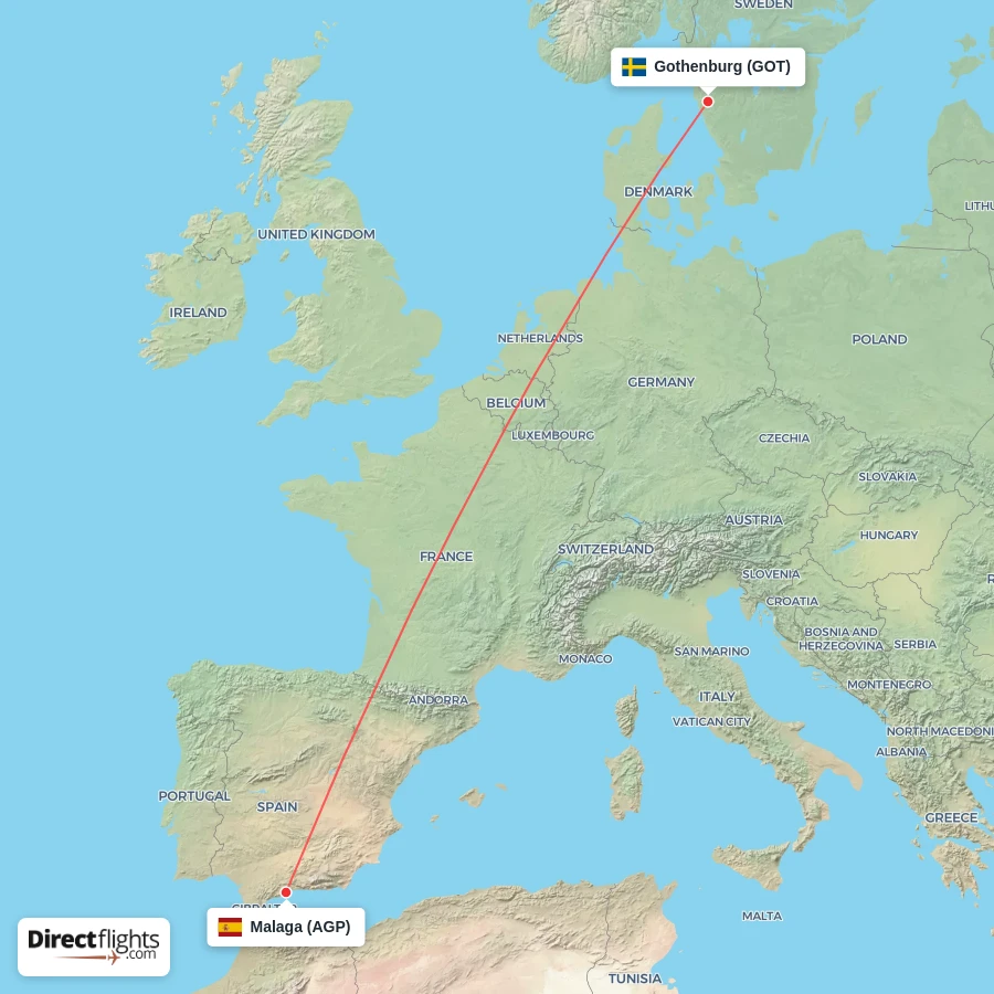AGP - GOT route map