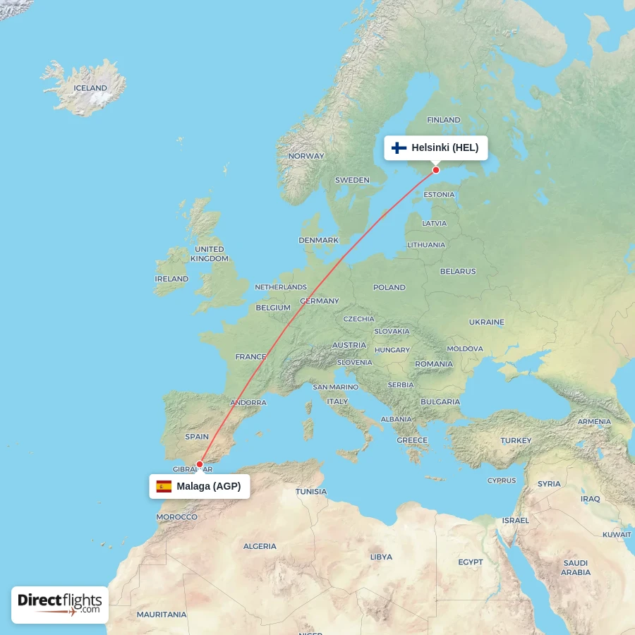 AGP - HEL route map