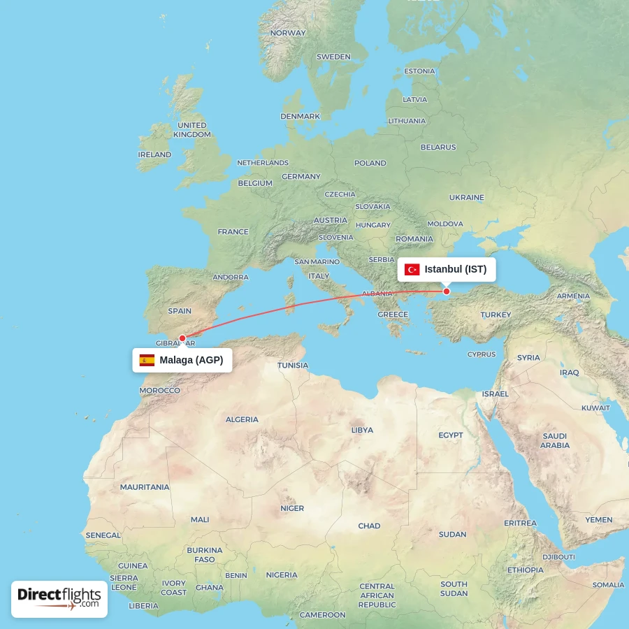 AGP - IST route map