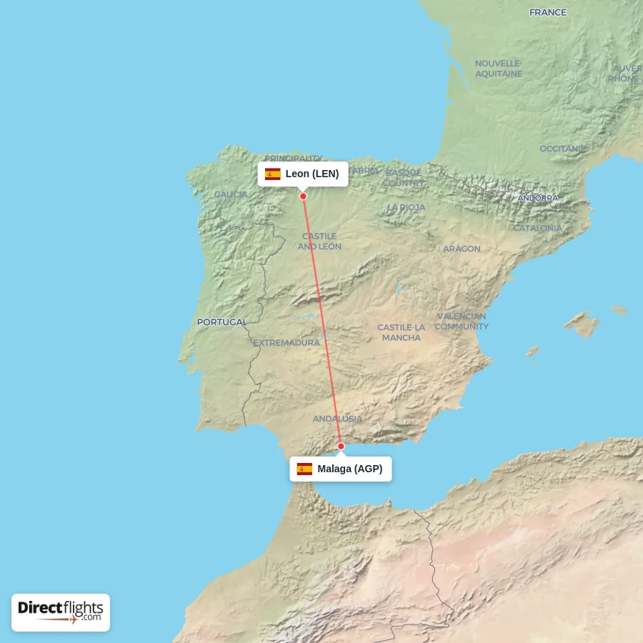AGP - LEN route map