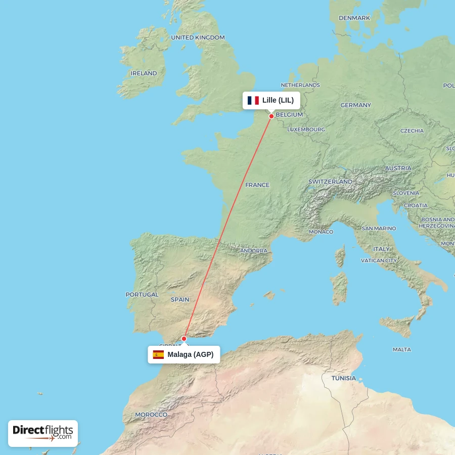 AGP - LIL route map