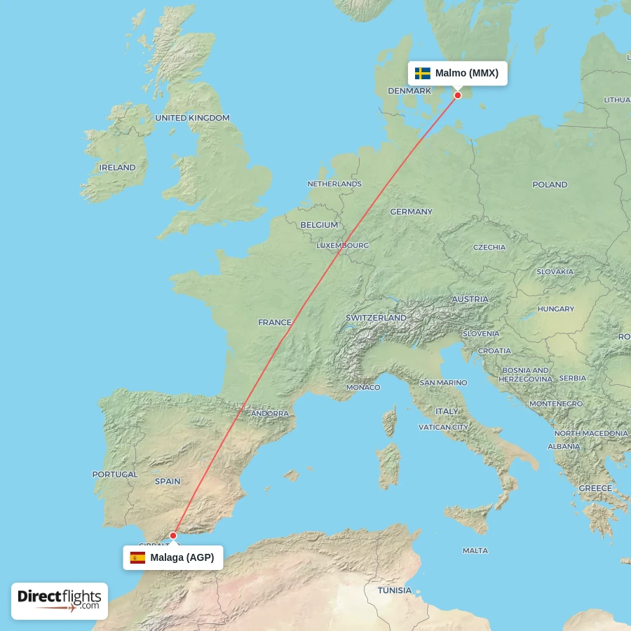 AGP - MMX route map