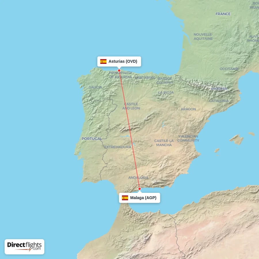 AGP - OVD route map