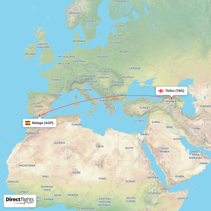 AGP - TBS route map