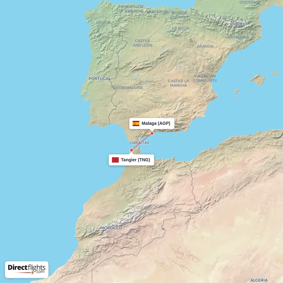 AGP - TNG route map