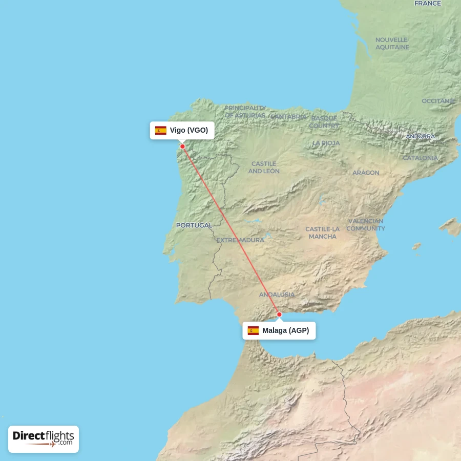 AGP - VGO route map