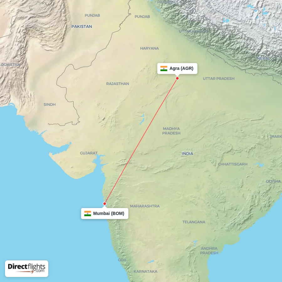 AGR - BOM route map