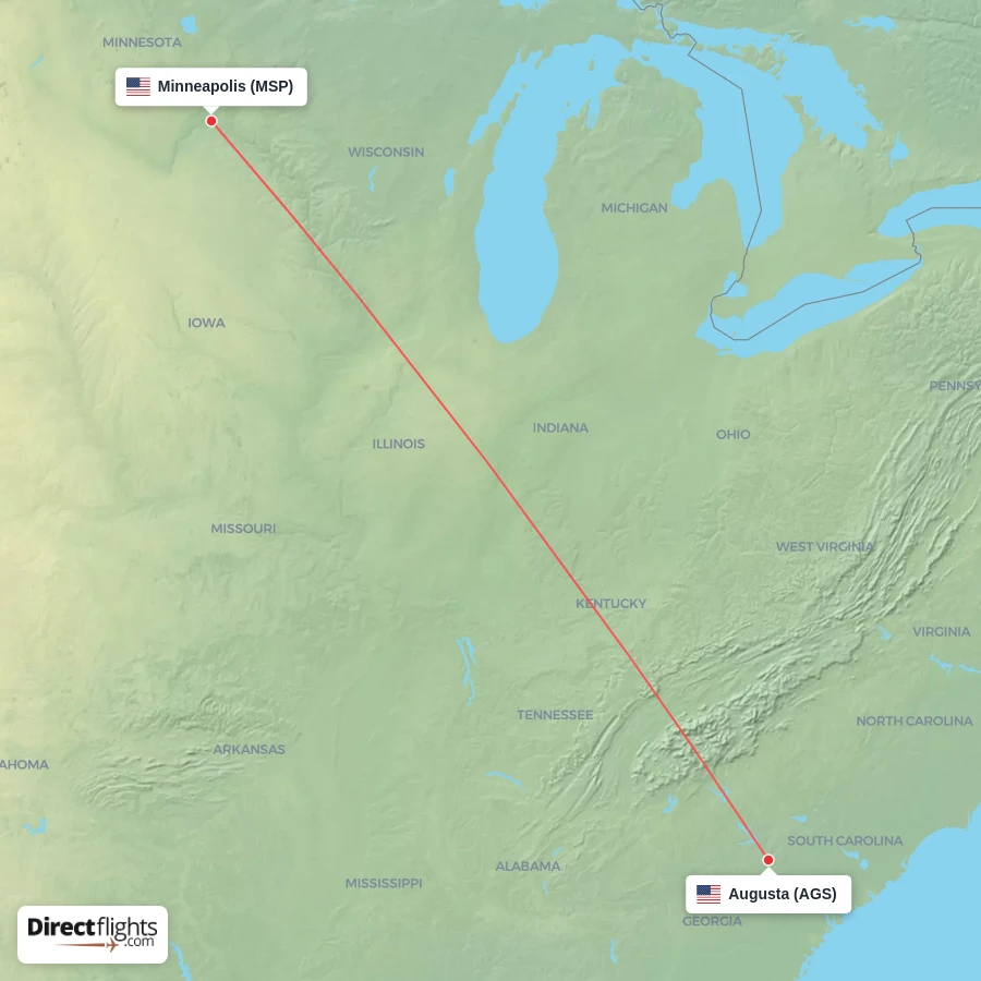 AGS - MSP route map
