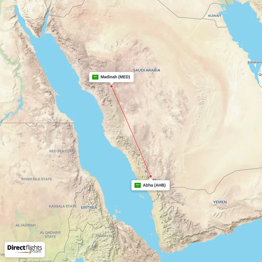 AHB - MED route map