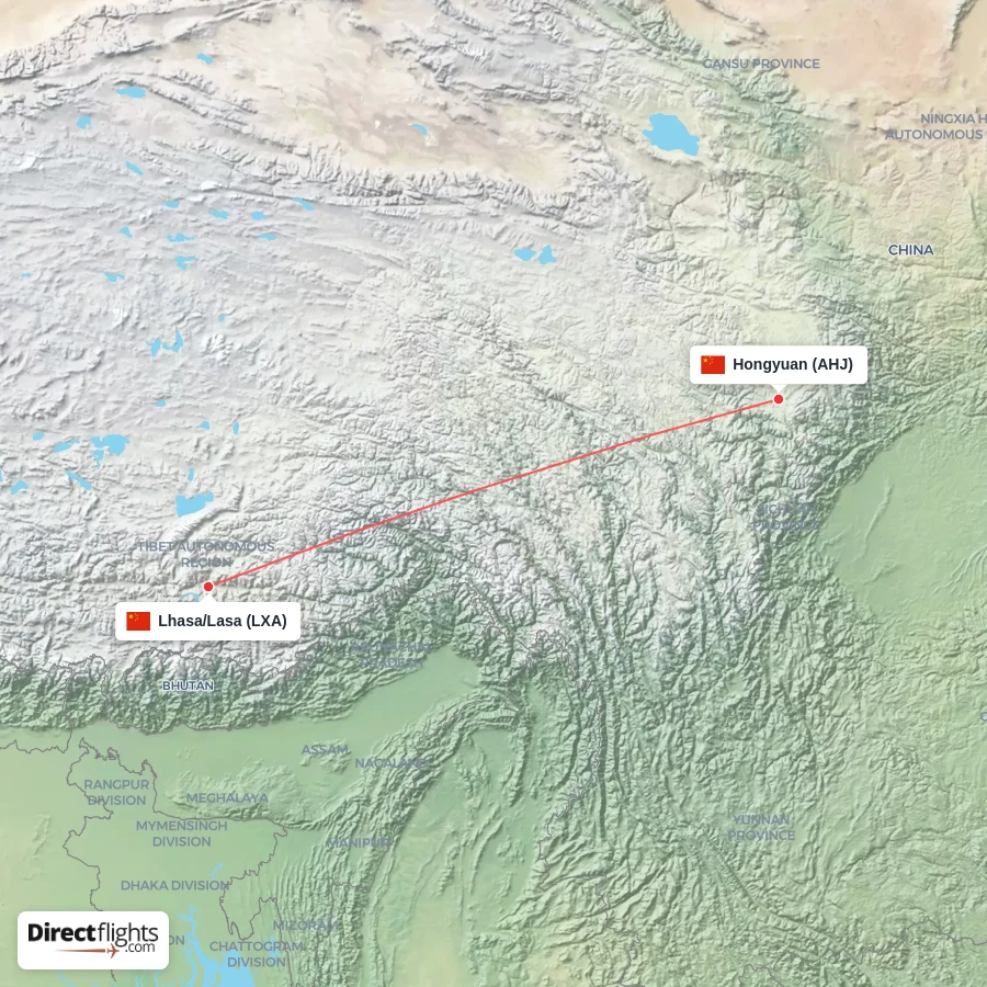 AHJ - LXA route map