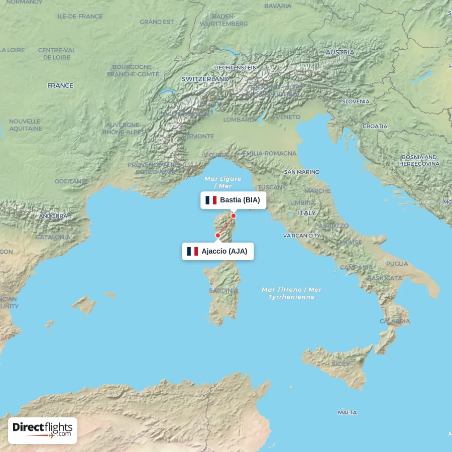 AJA - BIA route map