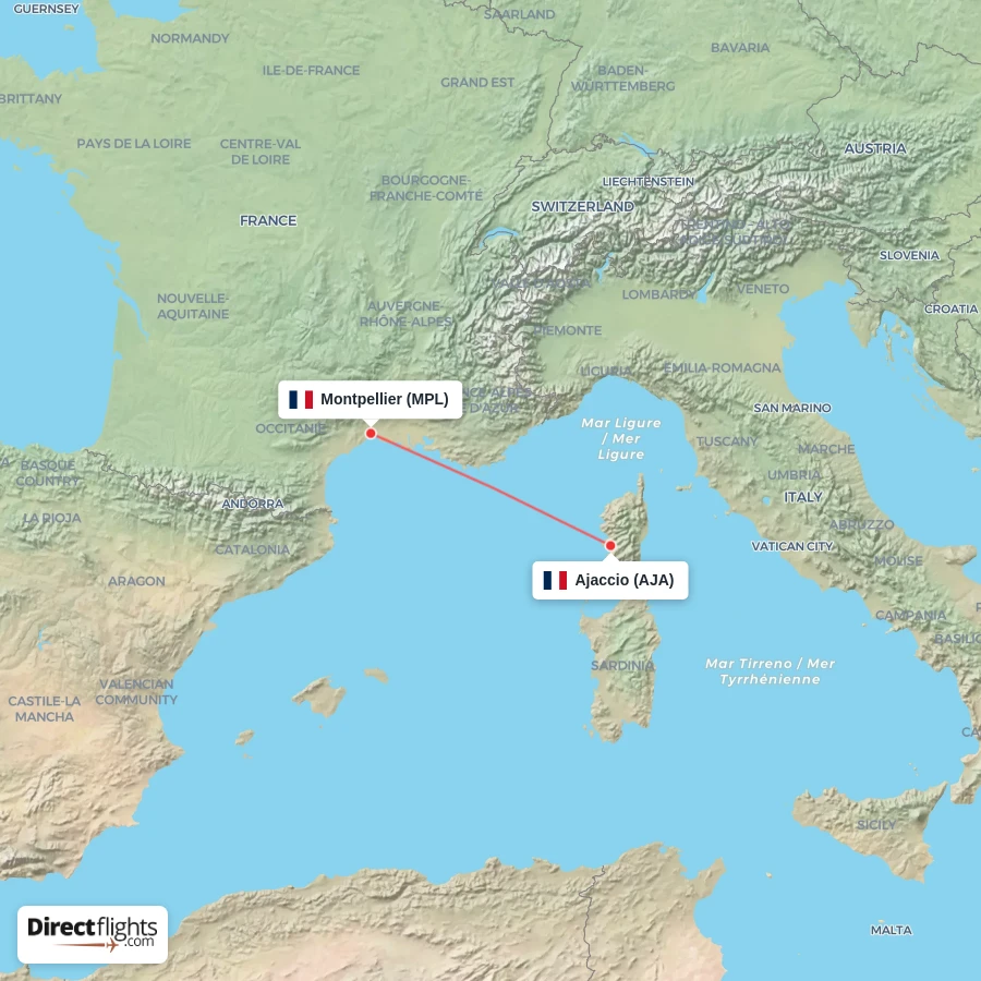 AJA - MPL route map