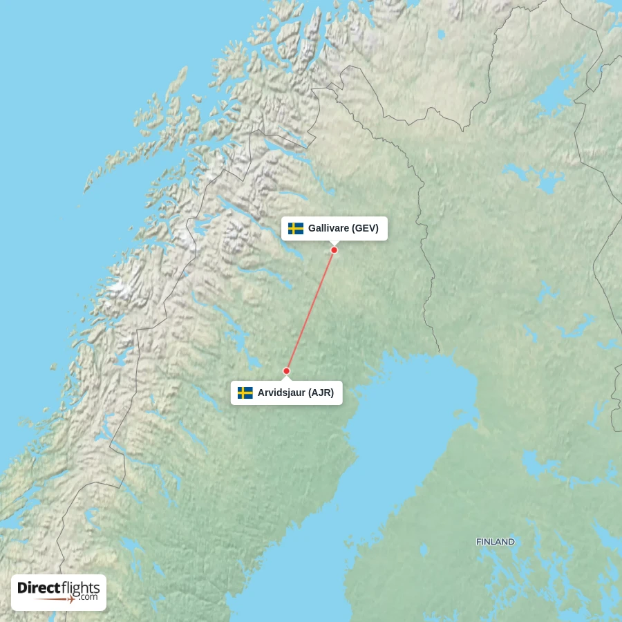 AJR - GEV route map