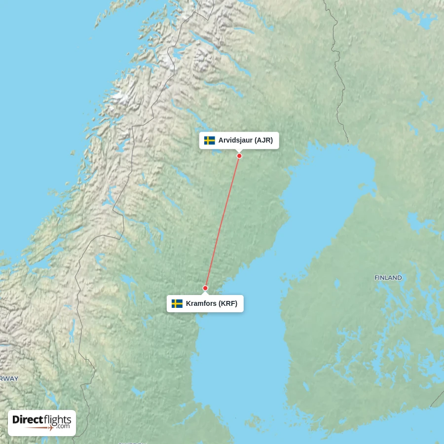 AJR - KRF route map