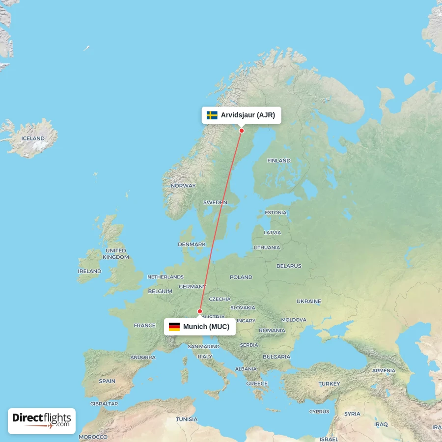 AJR - MUC route map