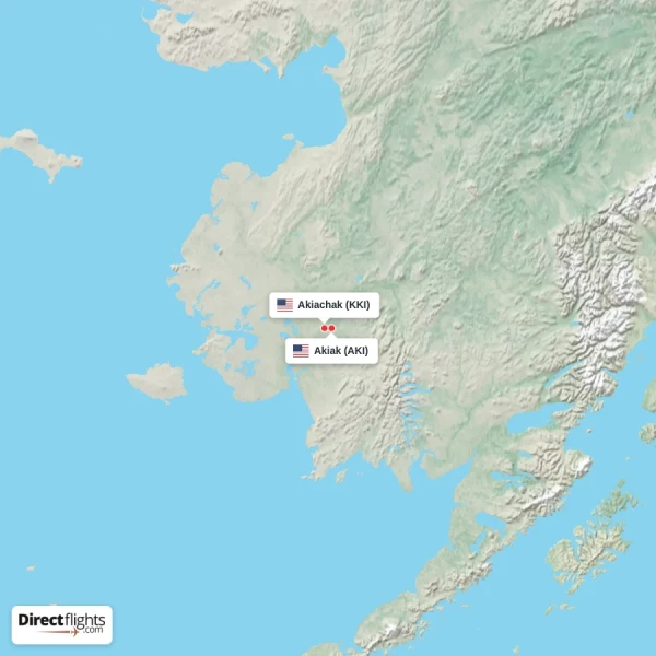 Akiak - Akiachak direct flight map