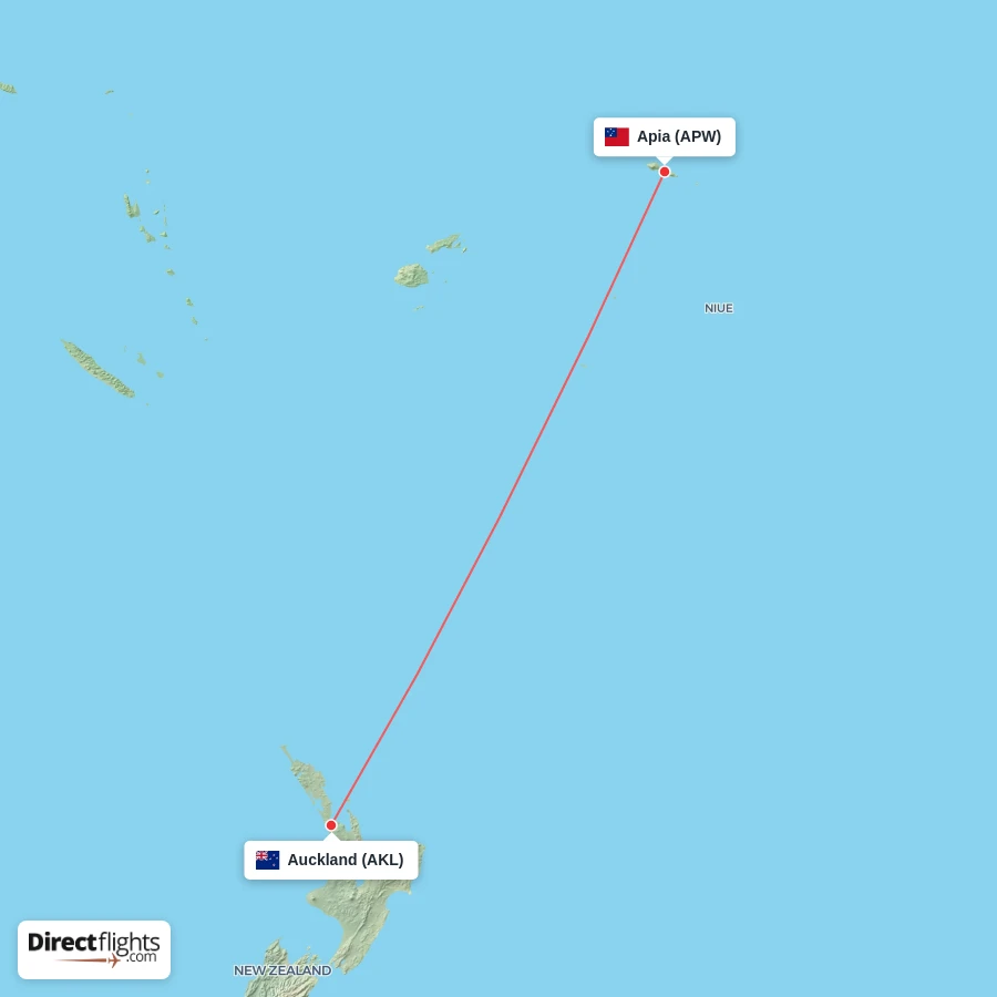AKL - APW route map