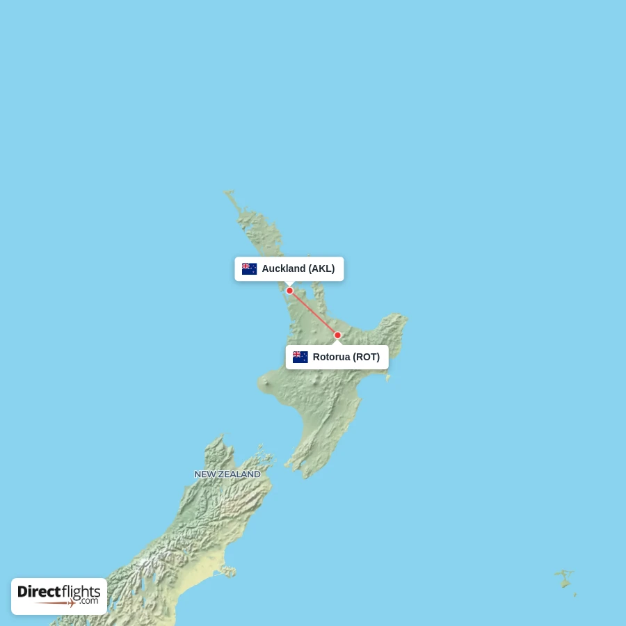 AKL - ROT route map