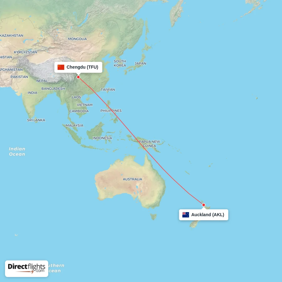 AKL - TFU route map