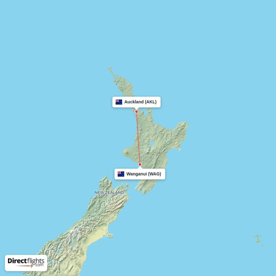 AKL - WAG route map