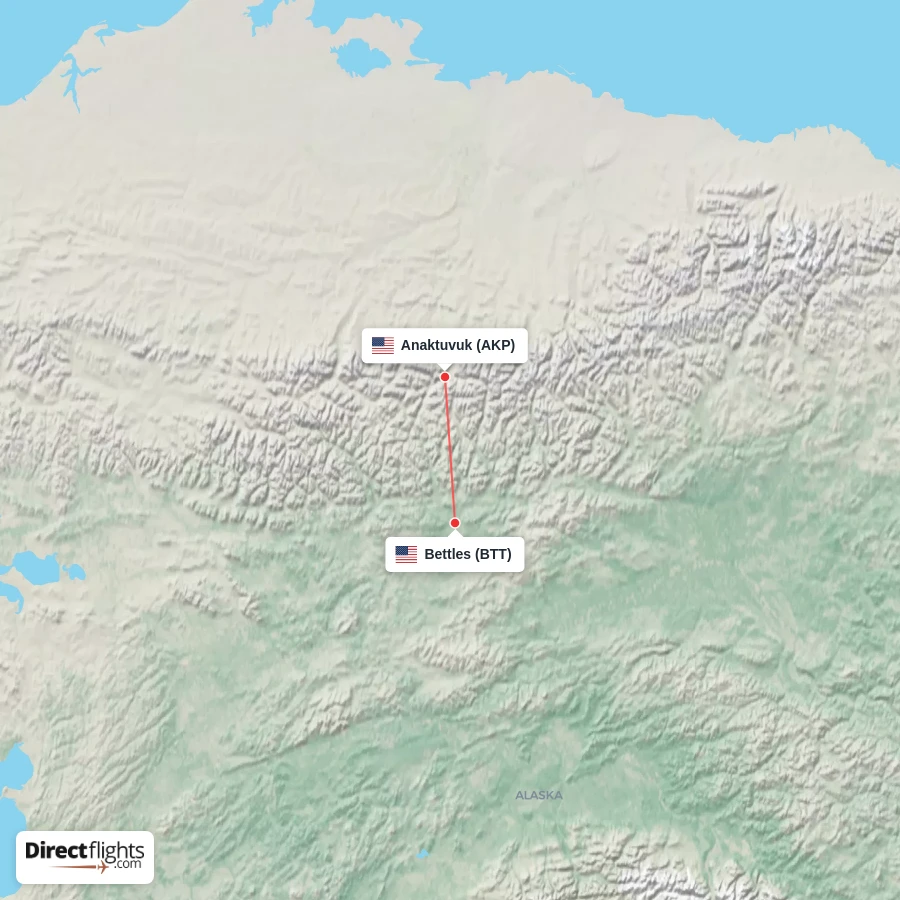 AKP - BTT route map