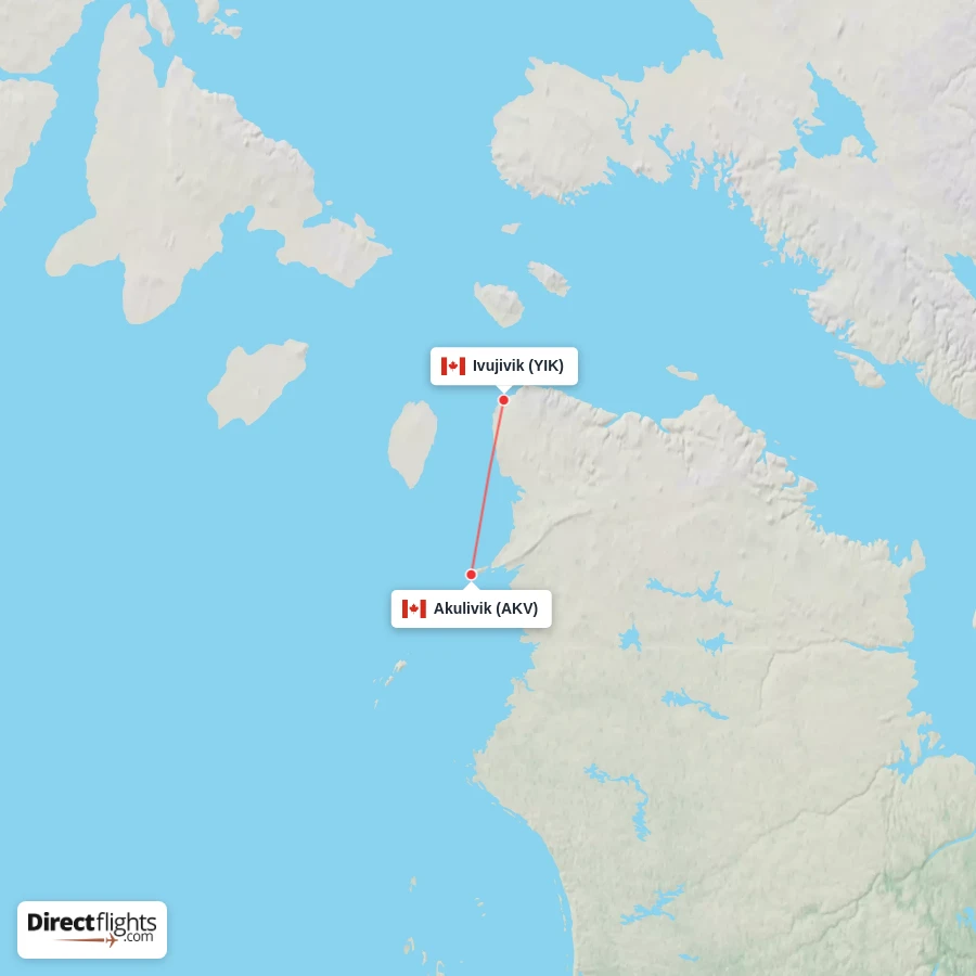 AKV - YIK route map