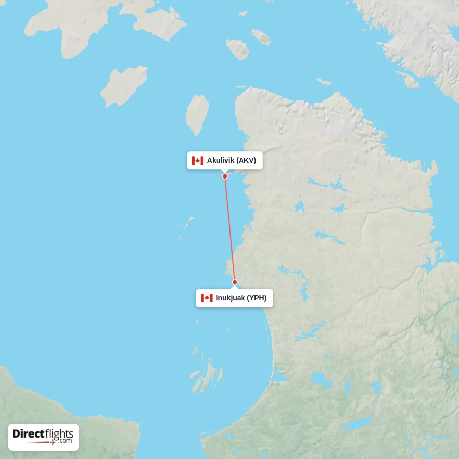 AKV - YPH route map