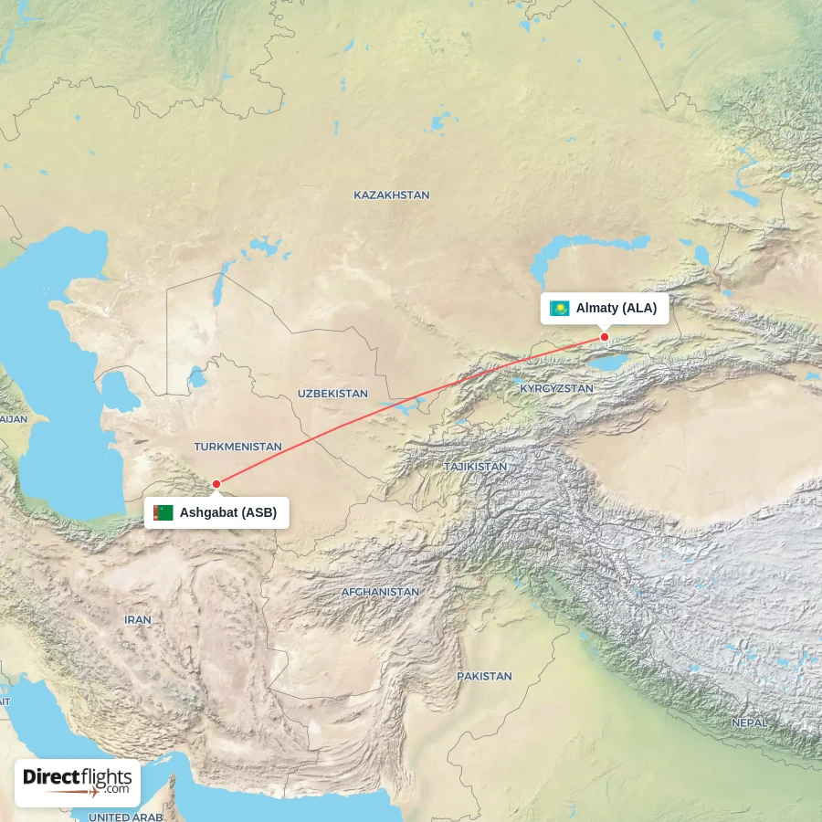 ALA - ASB route map