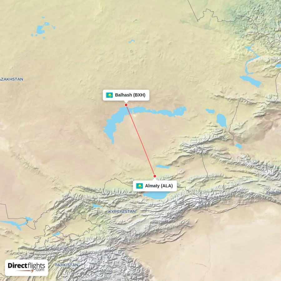 ALA - BXH route map