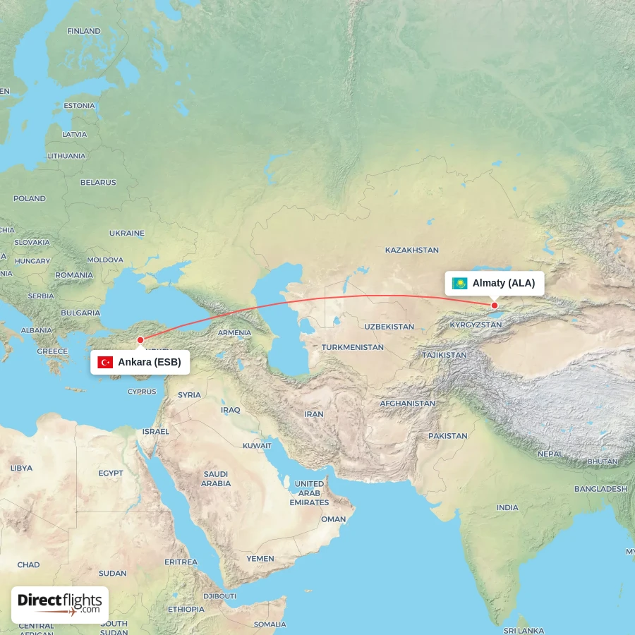ALA - ESB route map
