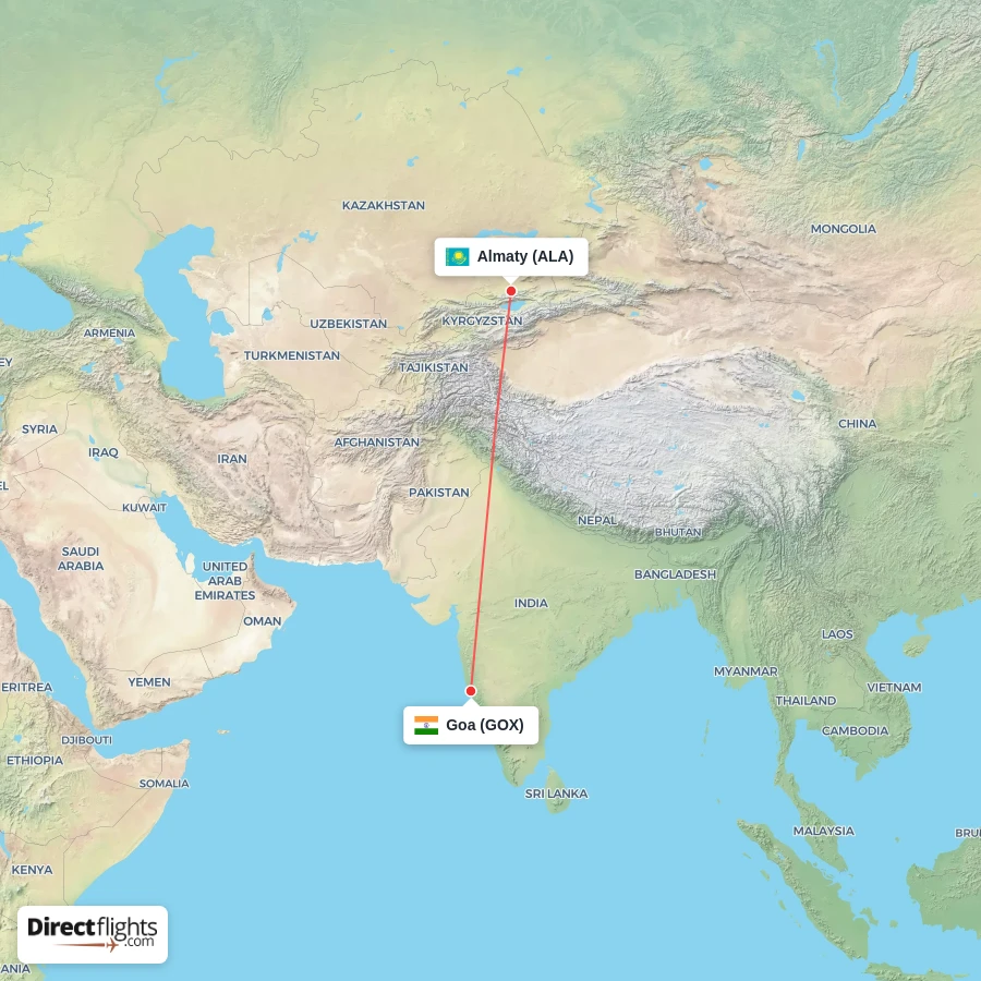 ALA - GOX route map