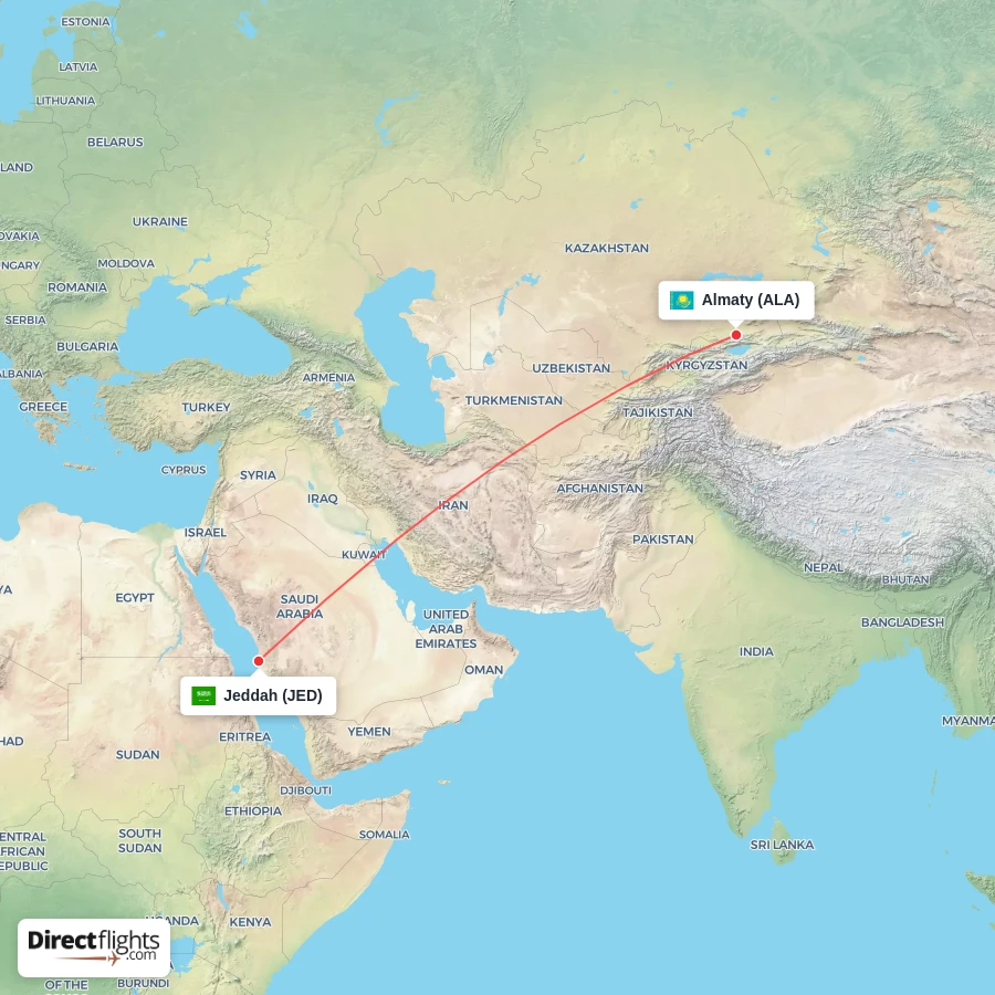 ALA - JED route map