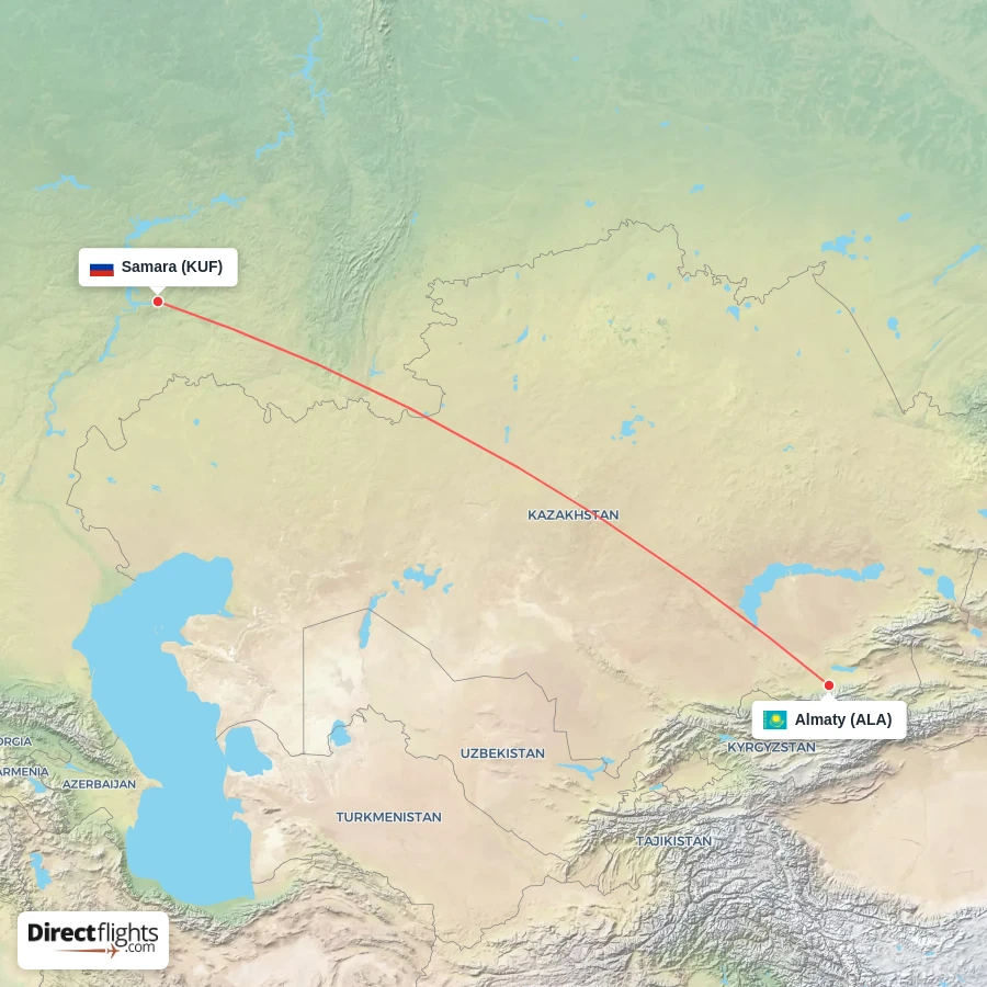 ALA - KUF route map