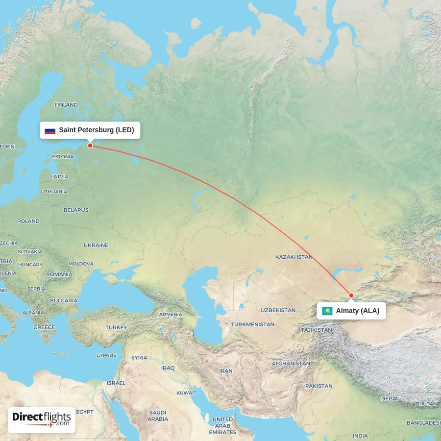 ALA - LED route map