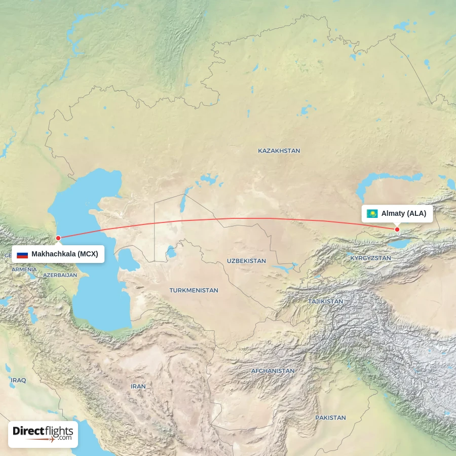 ALA - MCX route map