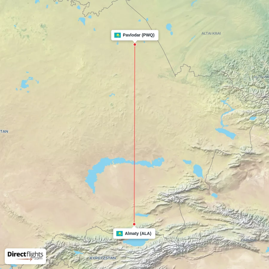 ALA - PWQ route map