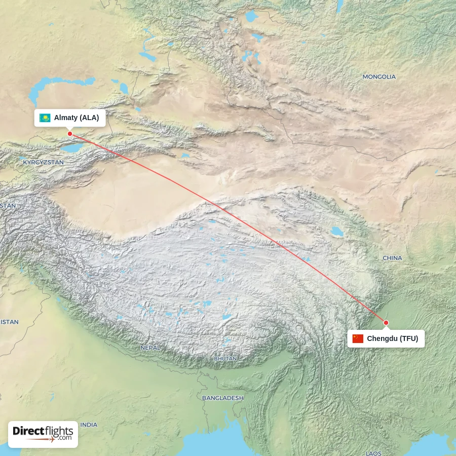 ALA - TFU route map