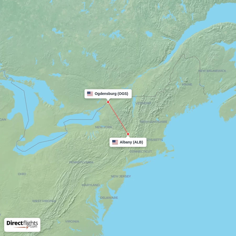 ALB - OGS route map