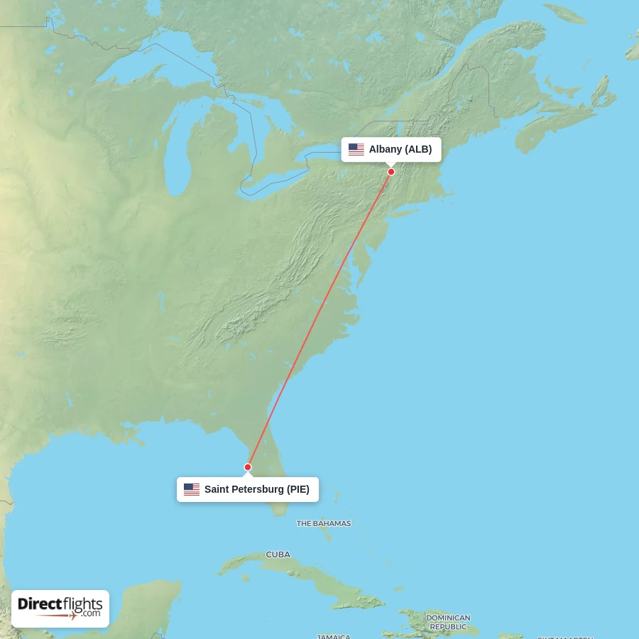 ALB - PIE route map