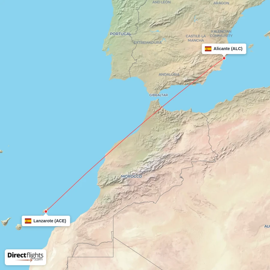 ALC - ACE route map